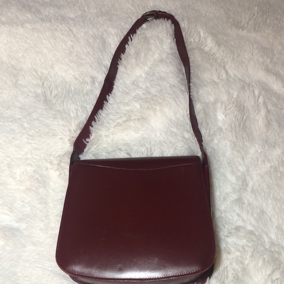 Vintage Gucci Leather Burgundy Maroon Shoulder Bag with Coin Purse - Picture 12 of 16